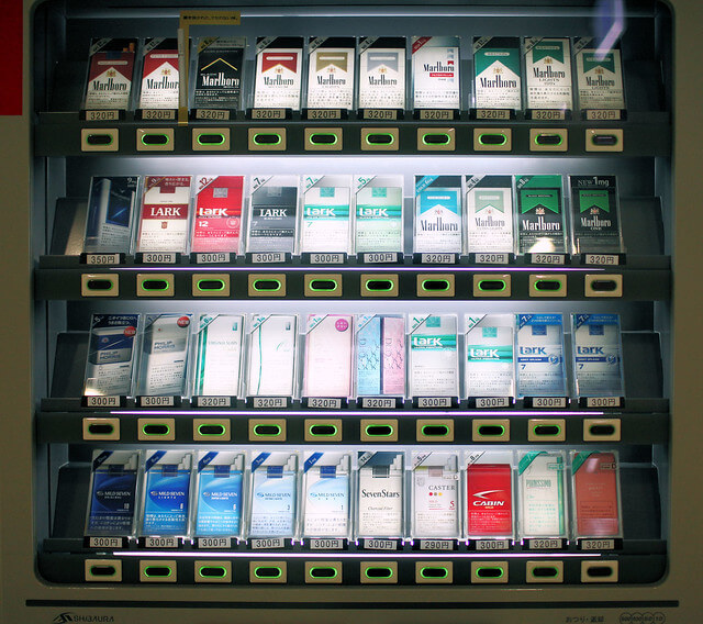 Tobacco vending machine Attributes end of post