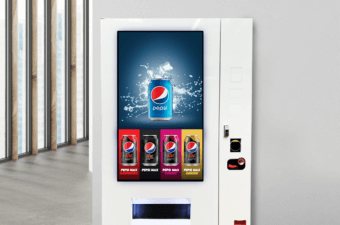 Full screen vending machine