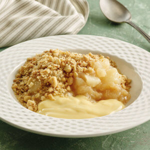 Apple Crumble with Custard