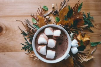 Hot Chocolate in cup with marshmallows