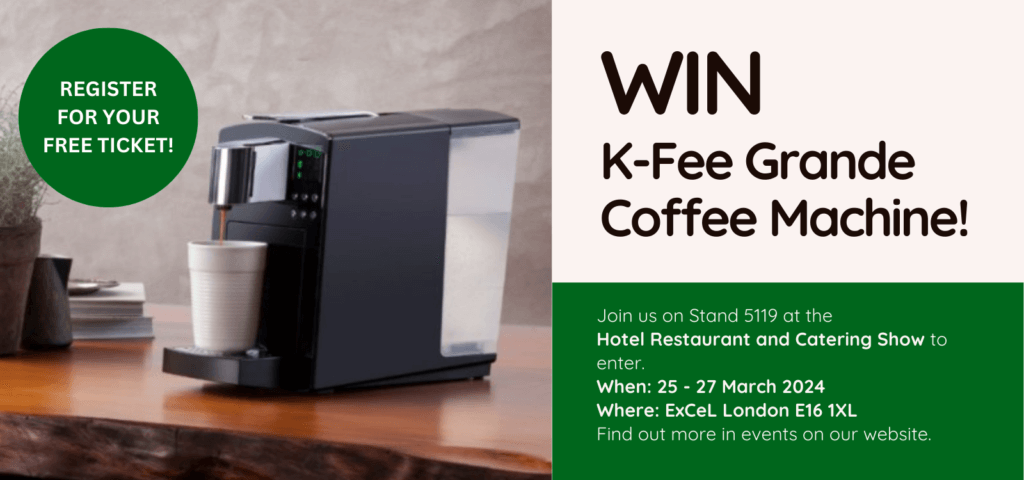 Win a K-fee Grande Coffee Machine Banner